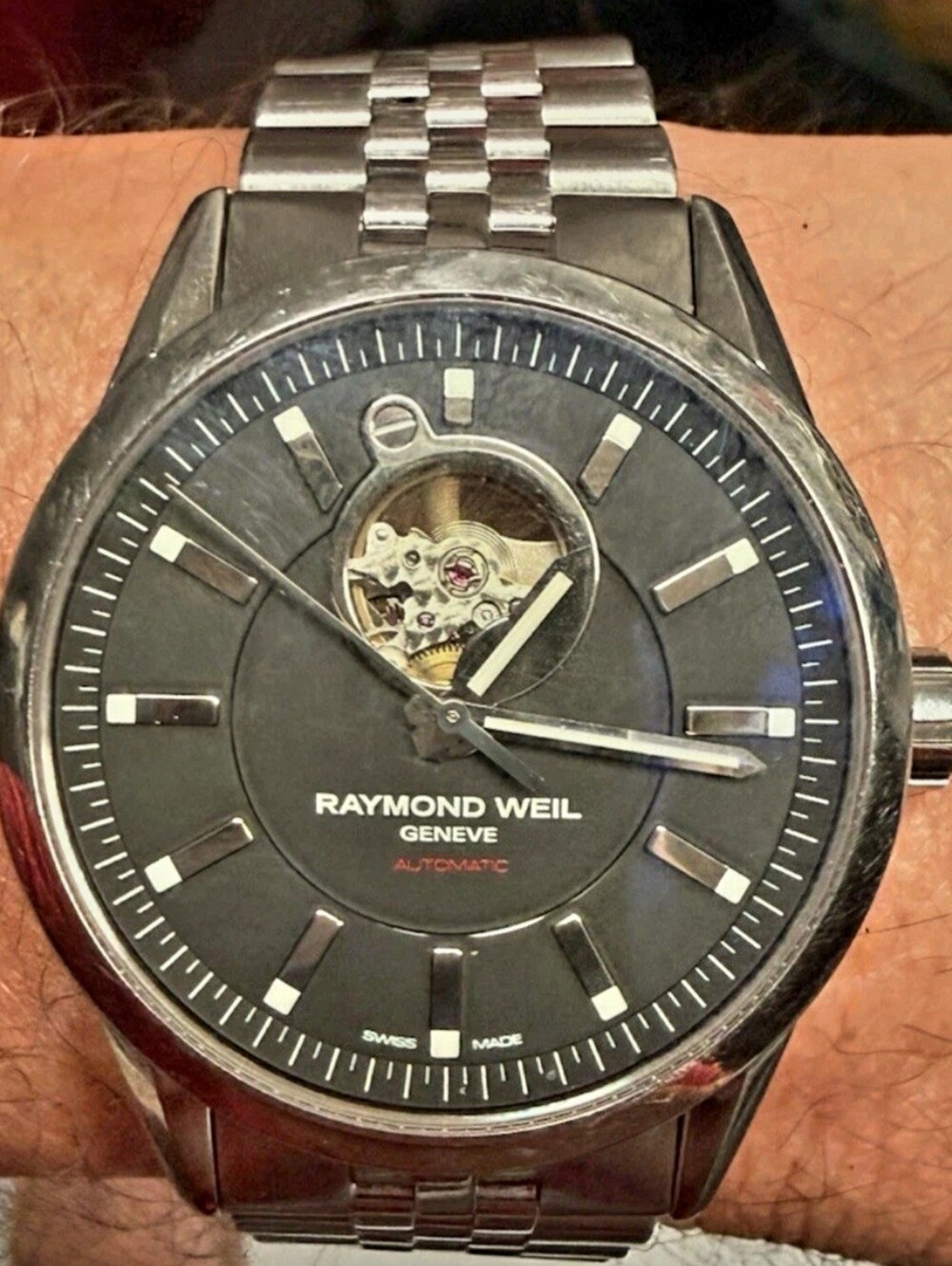 Raymond Weil Freelancer Automatic Men's Watch - Black Dial, Silver Bracelet